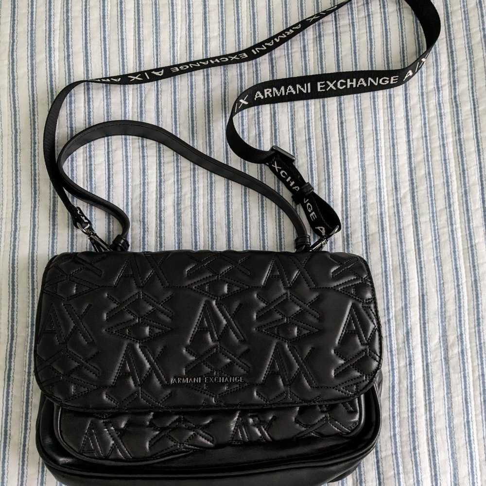 Armani Exchange Faux Leather Crossbody Bag
